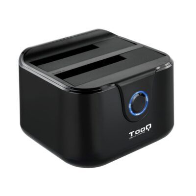 Tooq TQDS-802B Dock Station Doble Bahia HDD Negra