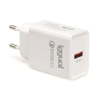 iggual Cargador 1xUSB carga rapida QC3.0 18W