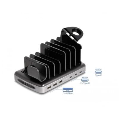 Delock EstaciOn carga USB 3 USB + 3 x USB