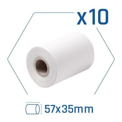 iggual Pack 10 rollos papel tErmico datafono 57x35