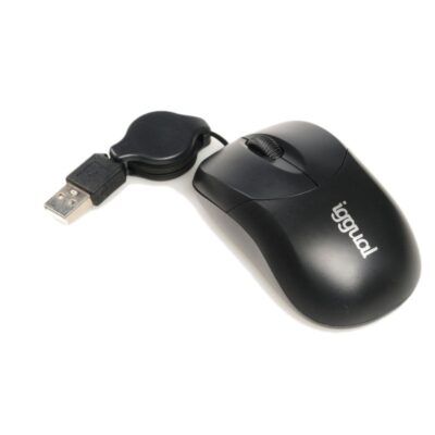 iggual RatOn retractil COM-BASIC-800DPI negro