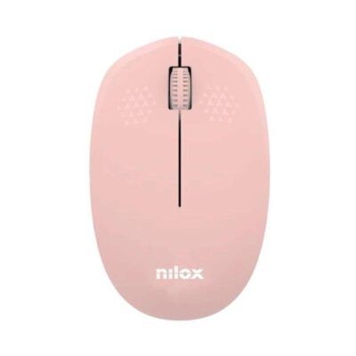 Nilox RatOn Wireless, 1000 DPI, 3 botones, Rosa