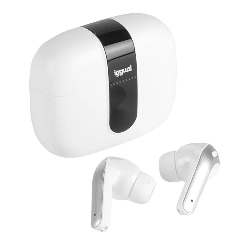 iggual Auriculares inalambricos TWS Bluetooth blan